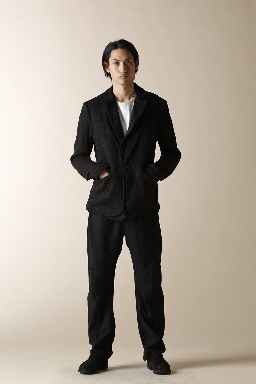 LAYERED LAPEL JACKET - JK51-MW6_Black