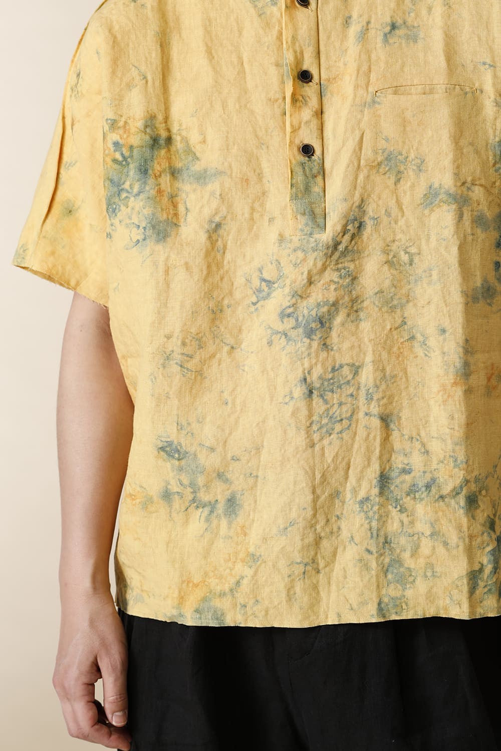 HENRY NECK T-SHIRT - CT68S-LI18_Mottled Orange