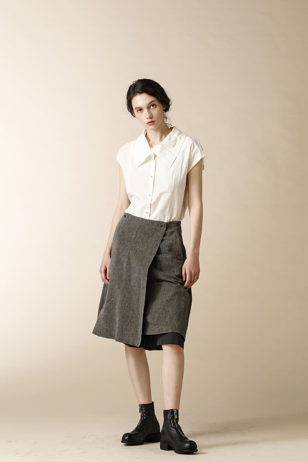 SKIRT PANTS - PA70W-LC19_gray black