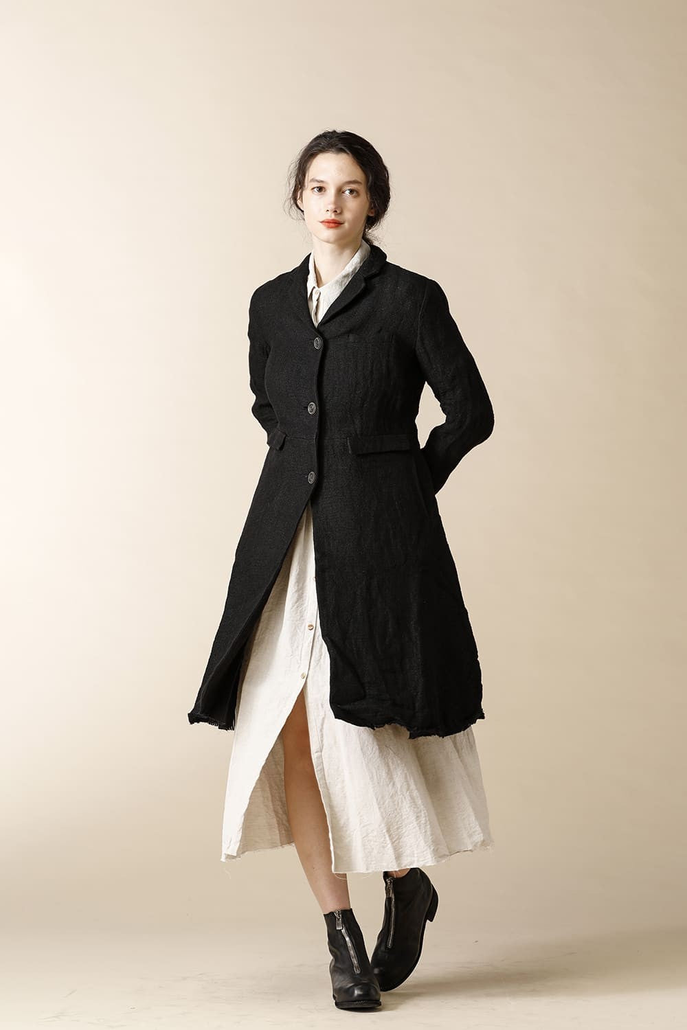 LAYERED COAT - CO34W-LI10_black