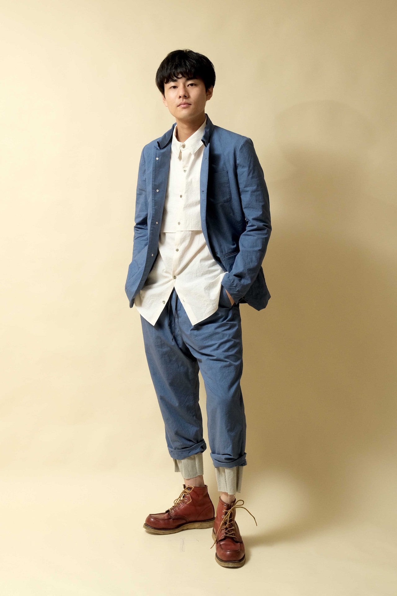 STAND COLLAR JACKET - JK45H-LC36_Lapis Blue