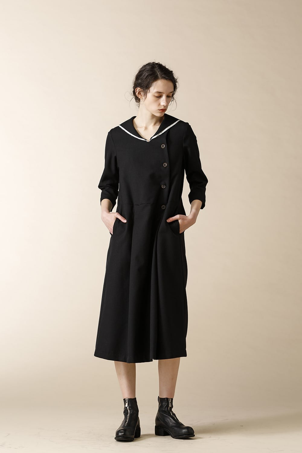 SAYLOR 3/4 LENGTH SLEEVES DRESS - OP18W-LCW8_Black