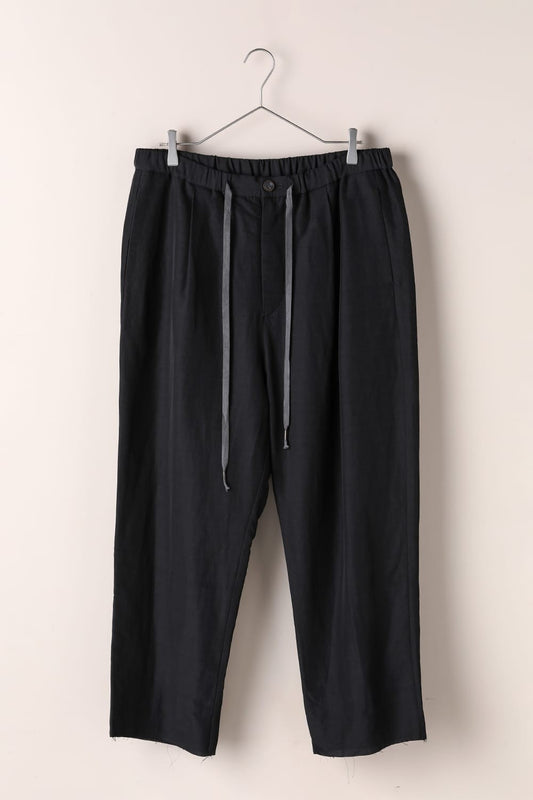 Elastic Waist Semi-Flare Pants- PA101-RY5 _ black