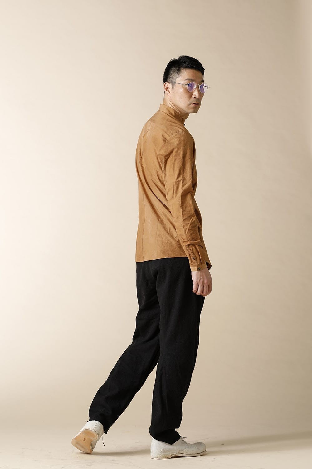 MAO COLLAR SHIRTS - SH51-LCW8-Fade Brown