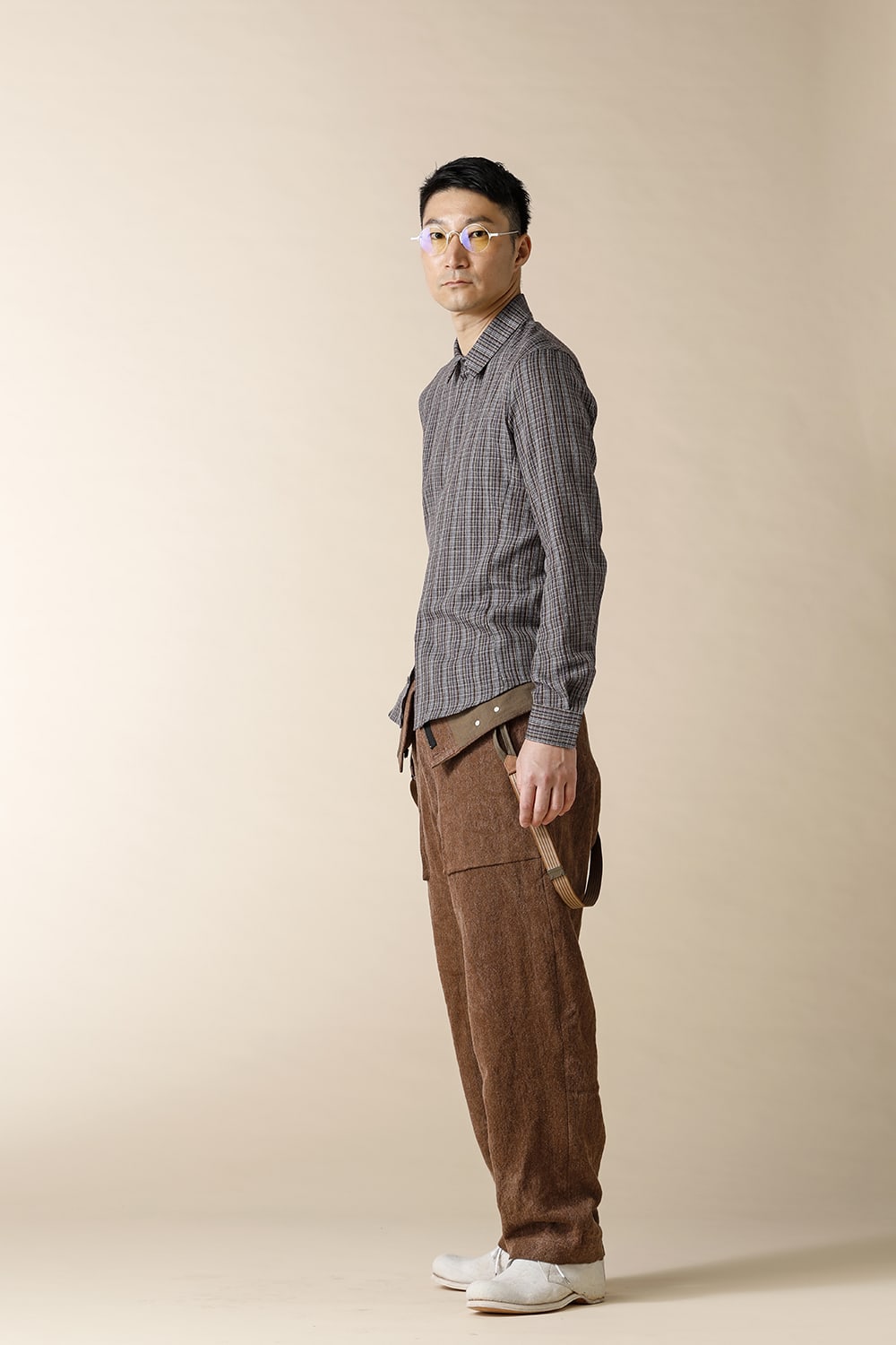 BASIC SHIRTS - SH21-LW6_brown yellow
