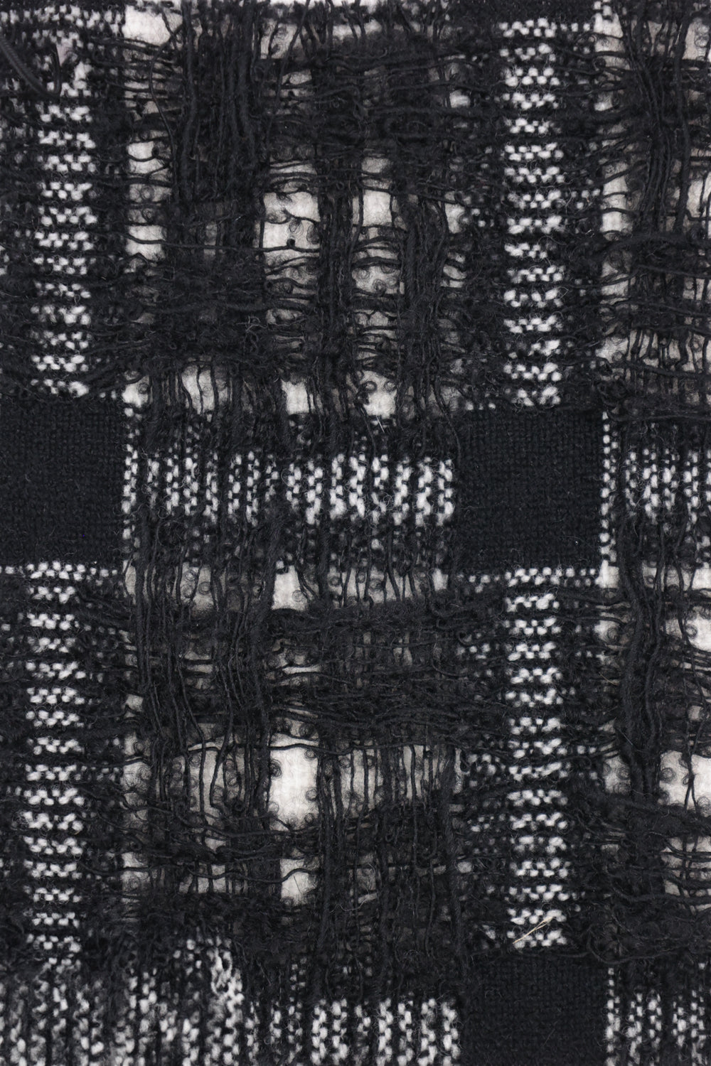 DOUBLE-WOVEN & HALF-WIDTH FRINGE STOLE _ A29-MW22_999(black) - F