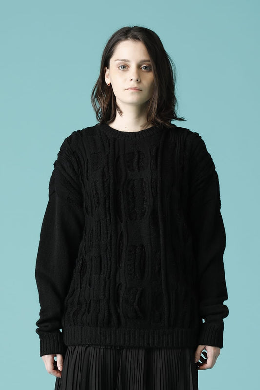 PULL OVER JACQUARD KNIT- CT52K-KW5_black