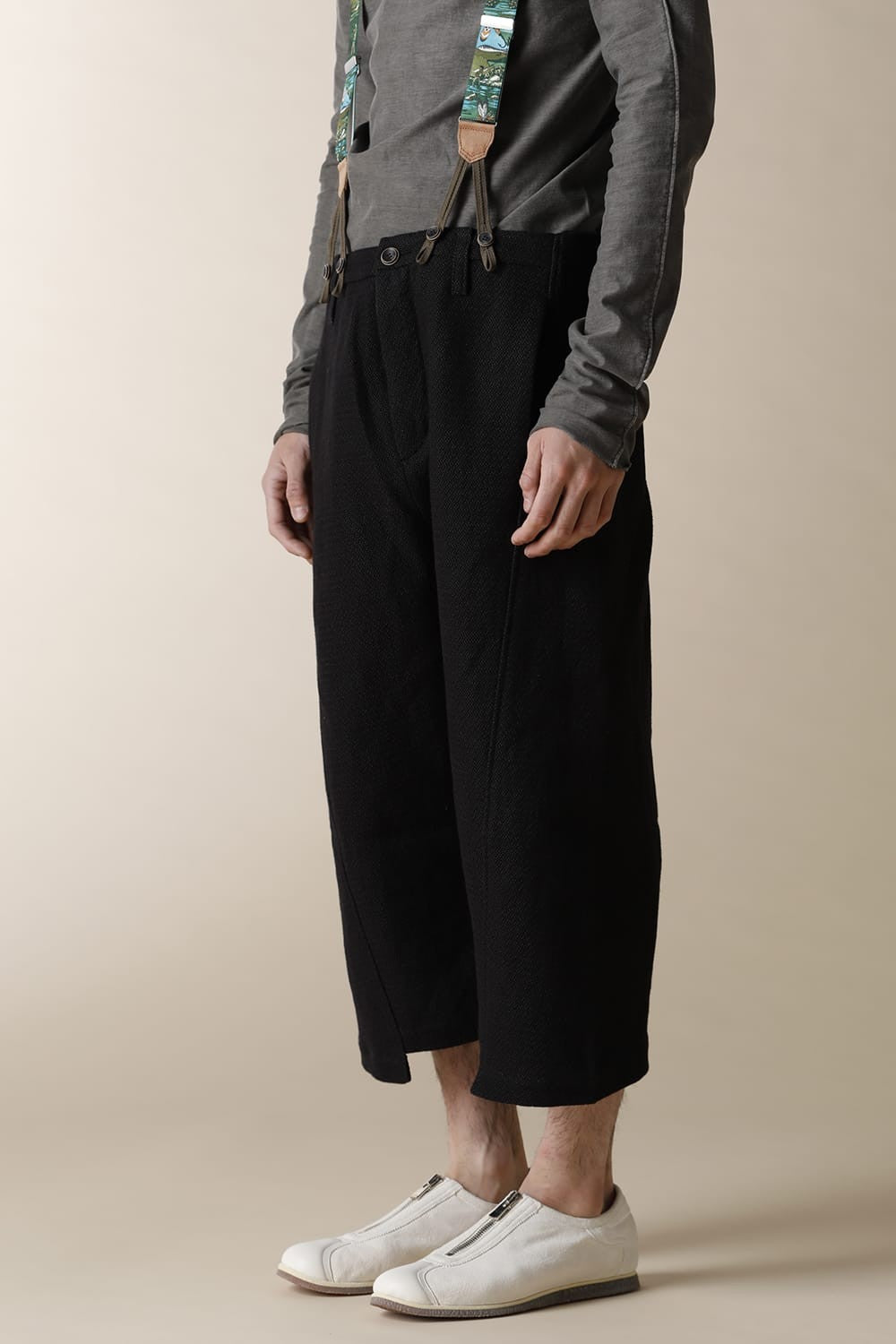 LOW CLOTCH CROPPED PANTS WITH SUSPENDERS - PA68-CLI10 (A)