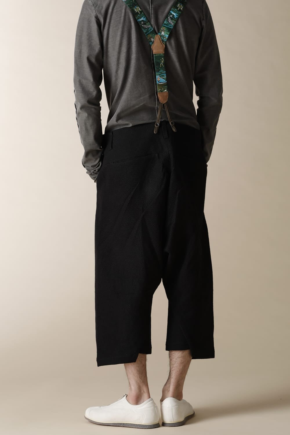 LOW CLOTCH CROPPED PANTS WITH SUSPENDERS - PA68-CLI10 (A)