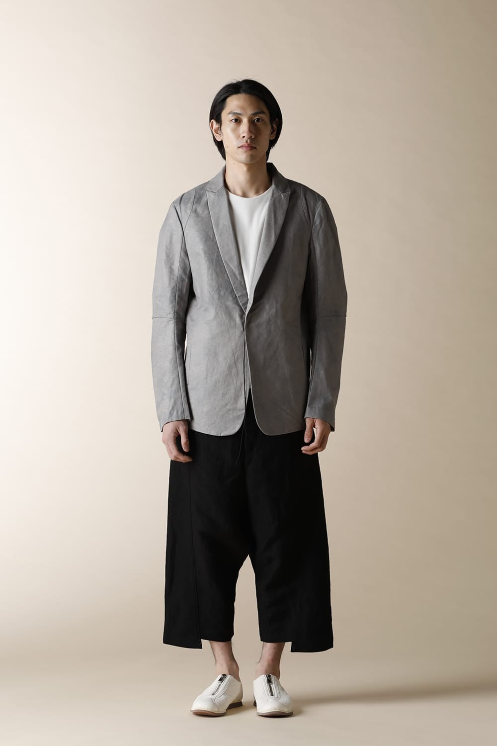 SEMI NOTCHED LAPEL JACKET LIGHT GRAY - JK42H-CLI12_light gray