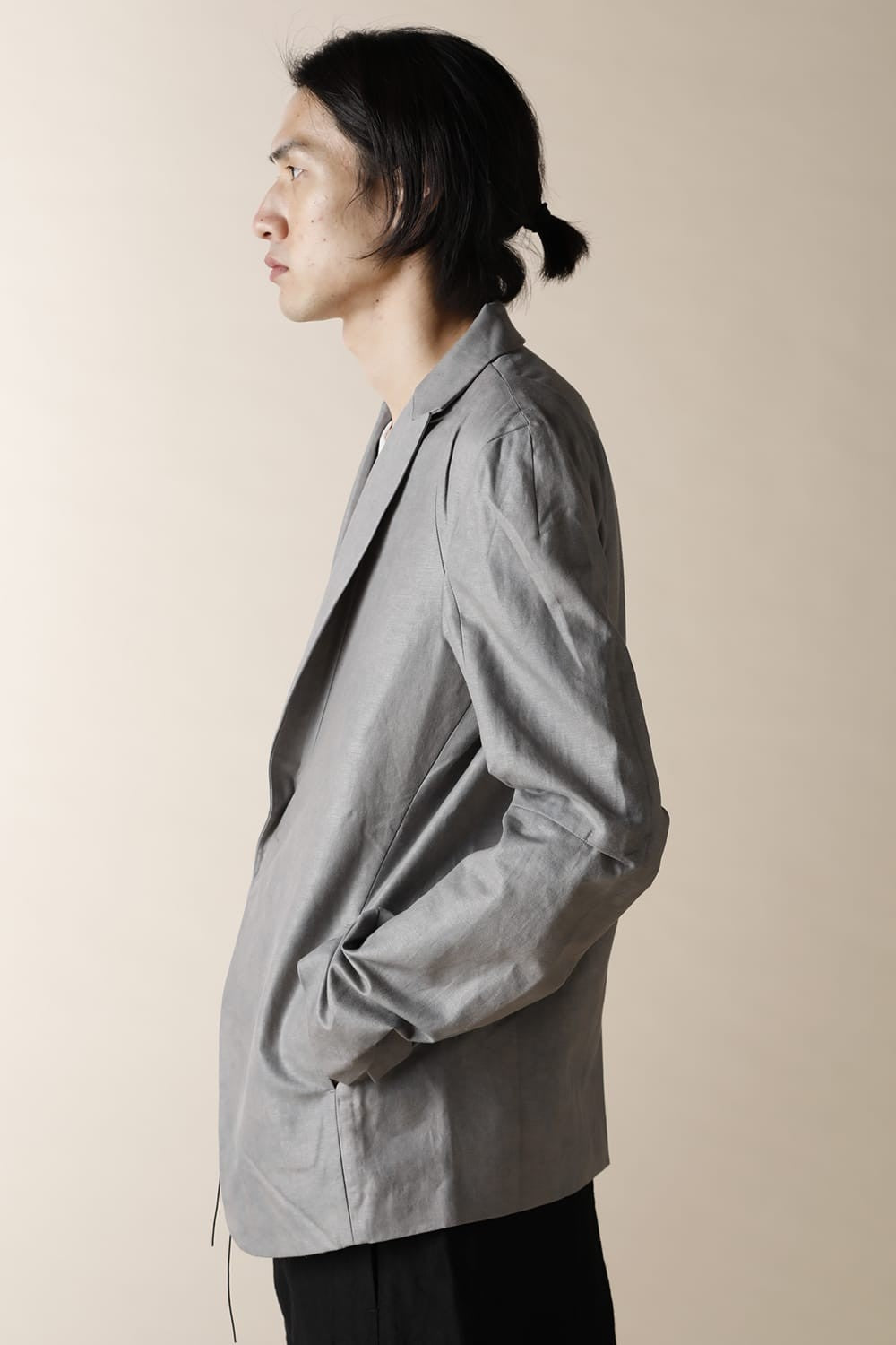 SEMI NOTCHED LAPEL JACKET LIGHT GRAY - JK42H-CLI12_light gray