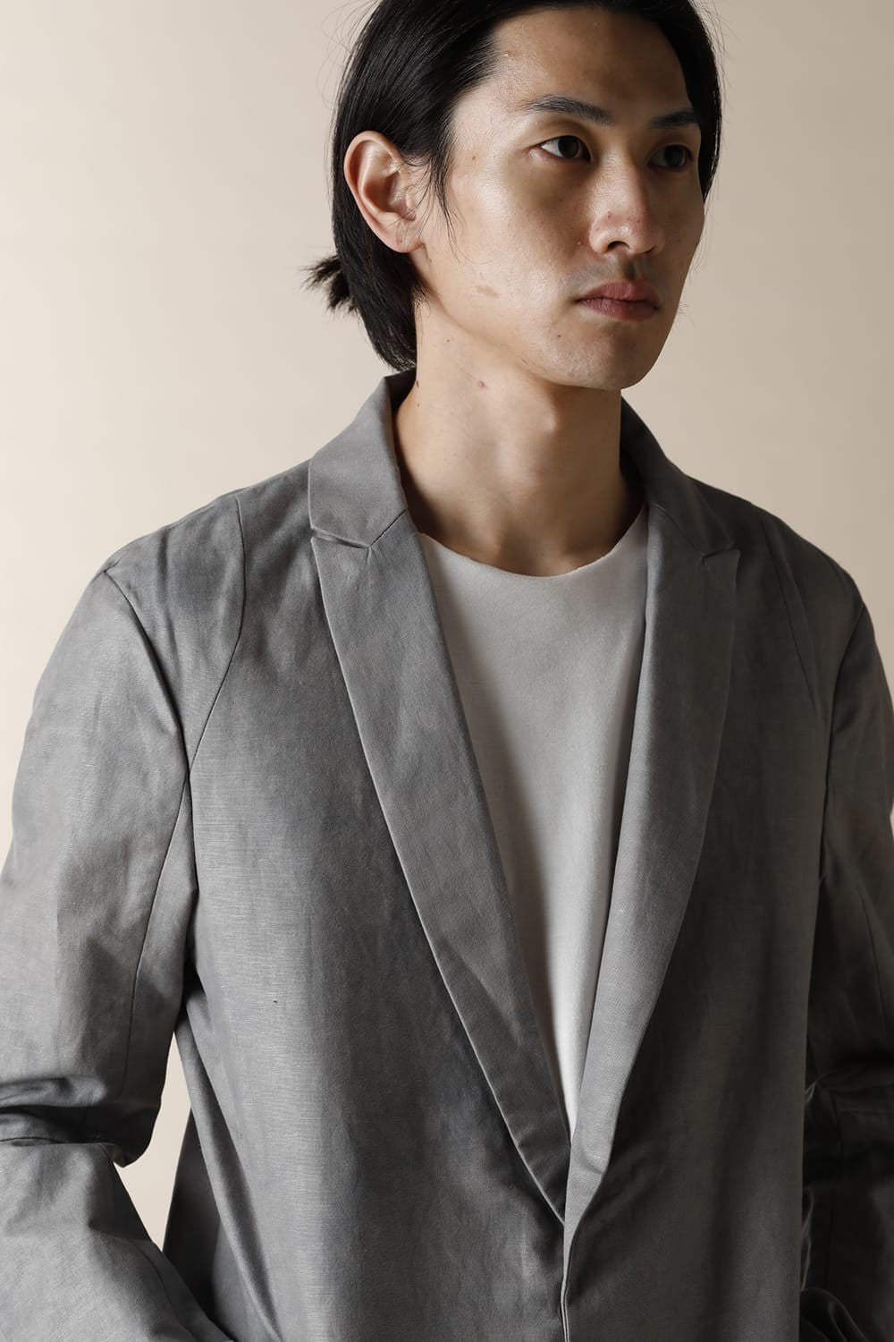 SEMI NOTCHED LAPEL JACKET LIGHT GRAY - JK42H-CLI12_light gray