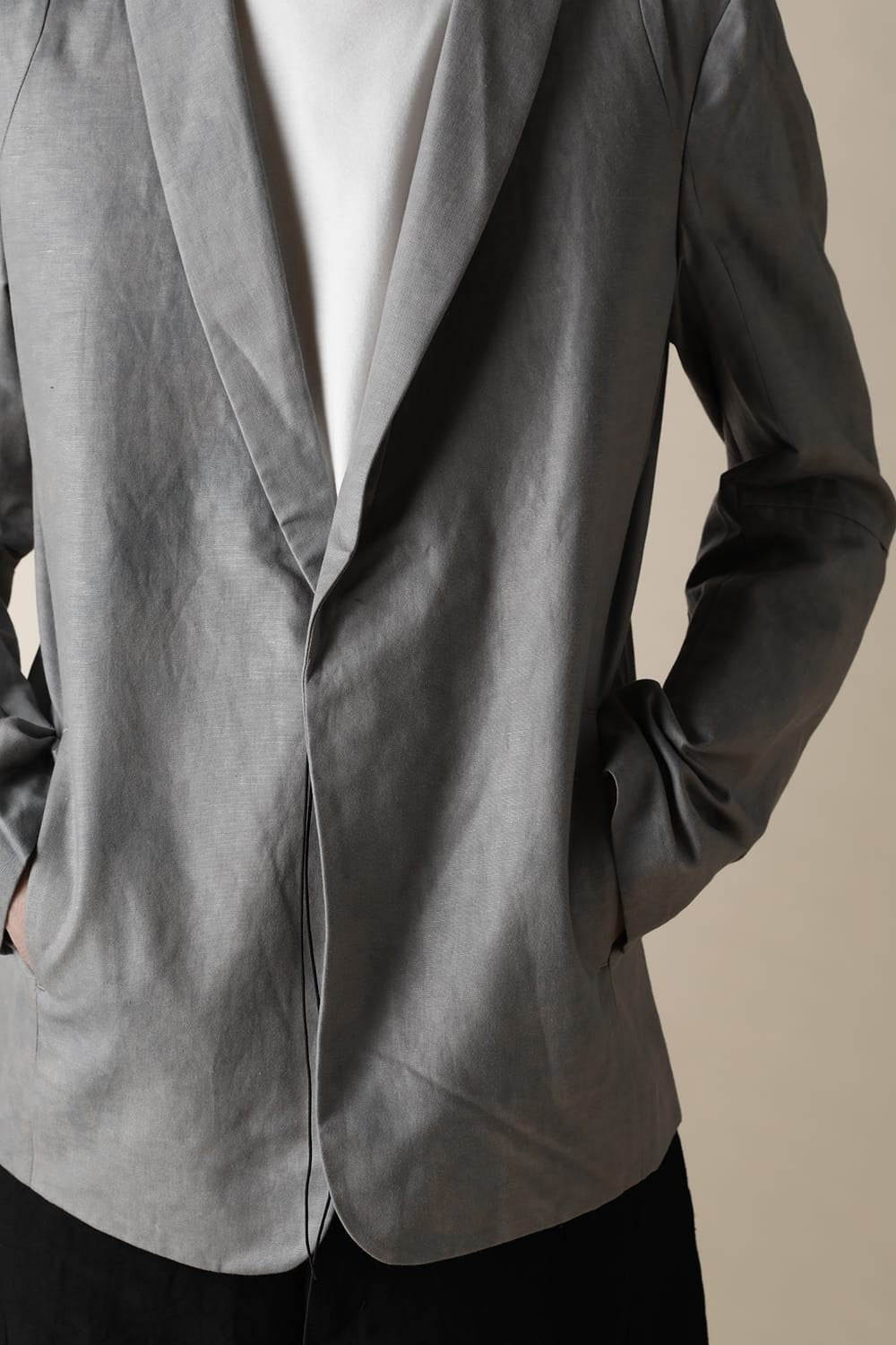 SEMI NOTCHED LAPEL JACKET LIGHT GRAY - JK42H-CLI12_light gray