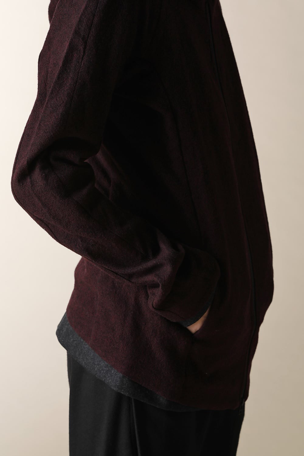 ZIP UP RAGLAN PARKA - CT43-MW9_bordeaux