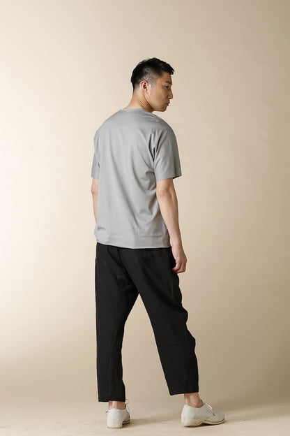 HENRY NECK T-SHIRT - CT68S-LJ43_Gray