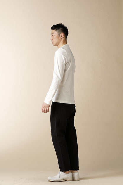 HENRY NECK LONG SLEEVE T-SHIRTS - CT57-LJ30_white