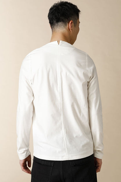 HENRY NECK LONG SLEEVE T-SHIRTS - CT57-LJ30_white