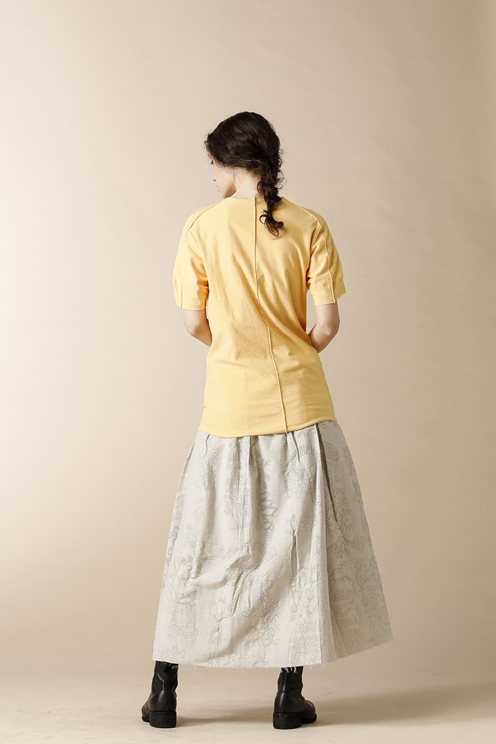 LAYERED LONG SKIRT - SK08W-OP1_snow gray