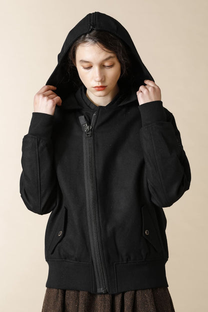 HOODIE ZIP UP BLOUSON - JK56-LW3_black