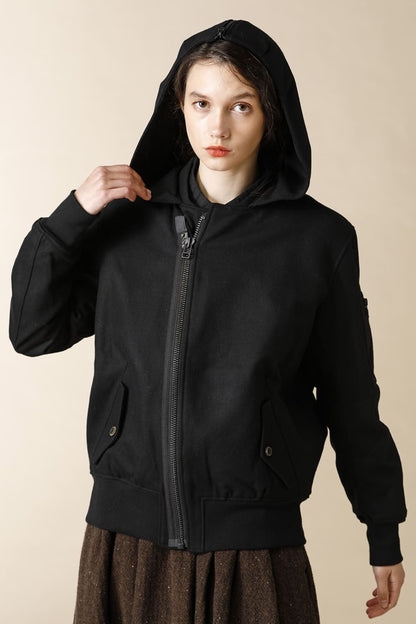 HOODIE ZIP UP BLOUSON - JK56-LW3_black