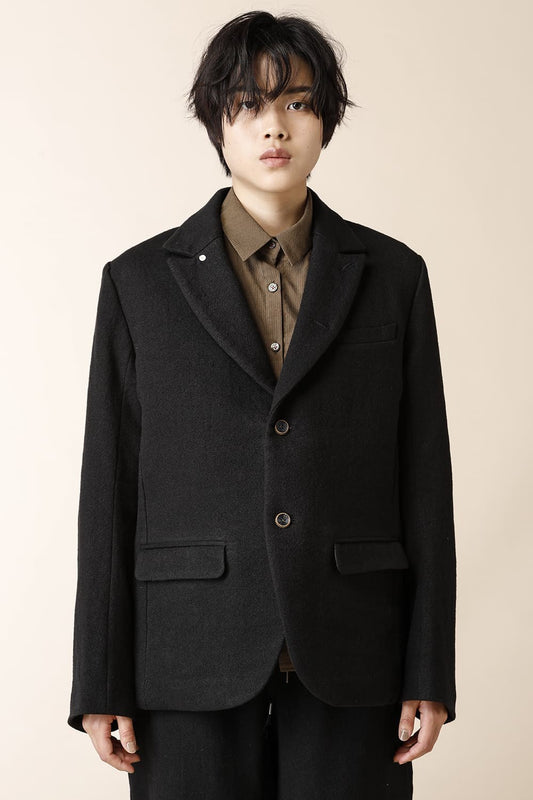 PEAKED LAPEL JACKET - JK63-HW22_Black