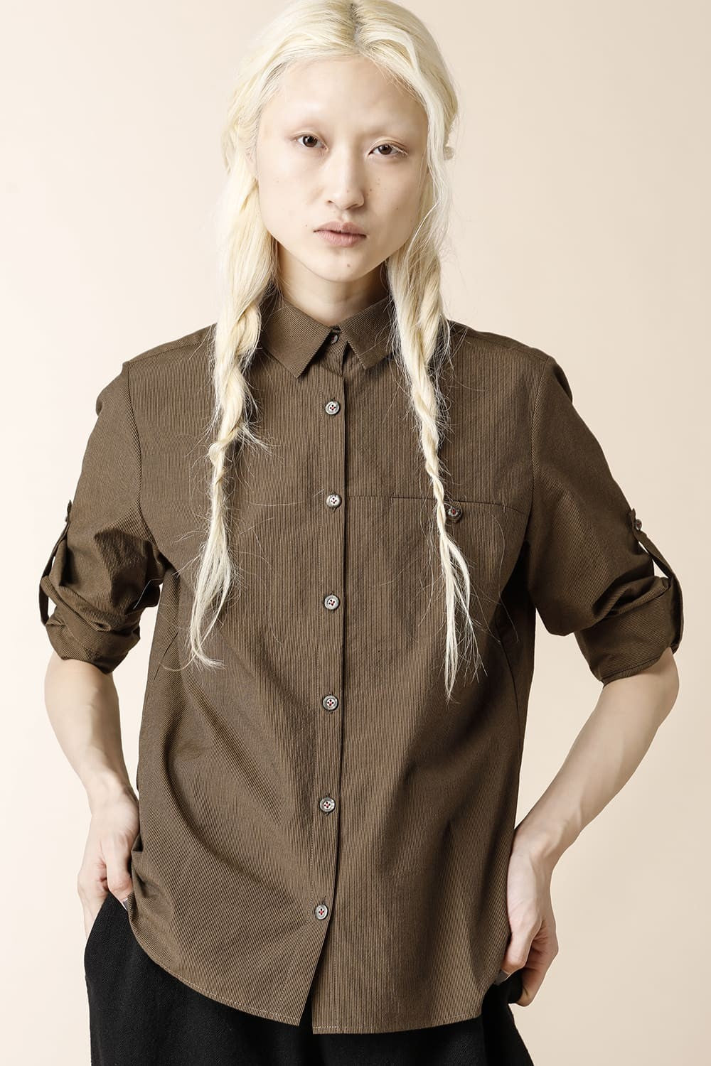 GATHER SHIRTS - SH49W-LC18_brown