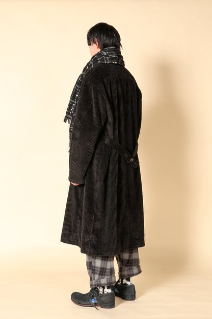 DOUBLE-WOVEN & HALF-WIDTH FRINGE STOLE _ A29-MW22_999(black) - F