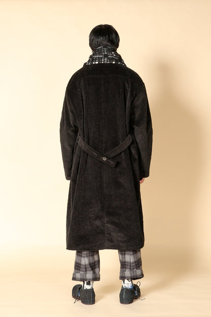 DOUBLE-WOVEN & HALF-WIDTH FRINGE STOLE _ A29-MW22_999(black) - F