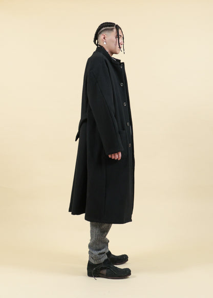 STAND COLLAR LOOSE SILHOUETTE COAT-CO31-MW19_black