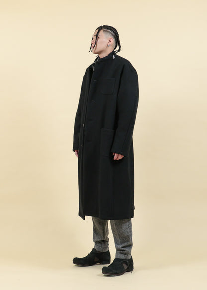 STAND COLLAR LOOSE SILHOUETTE COAT-CO31-MW19_black