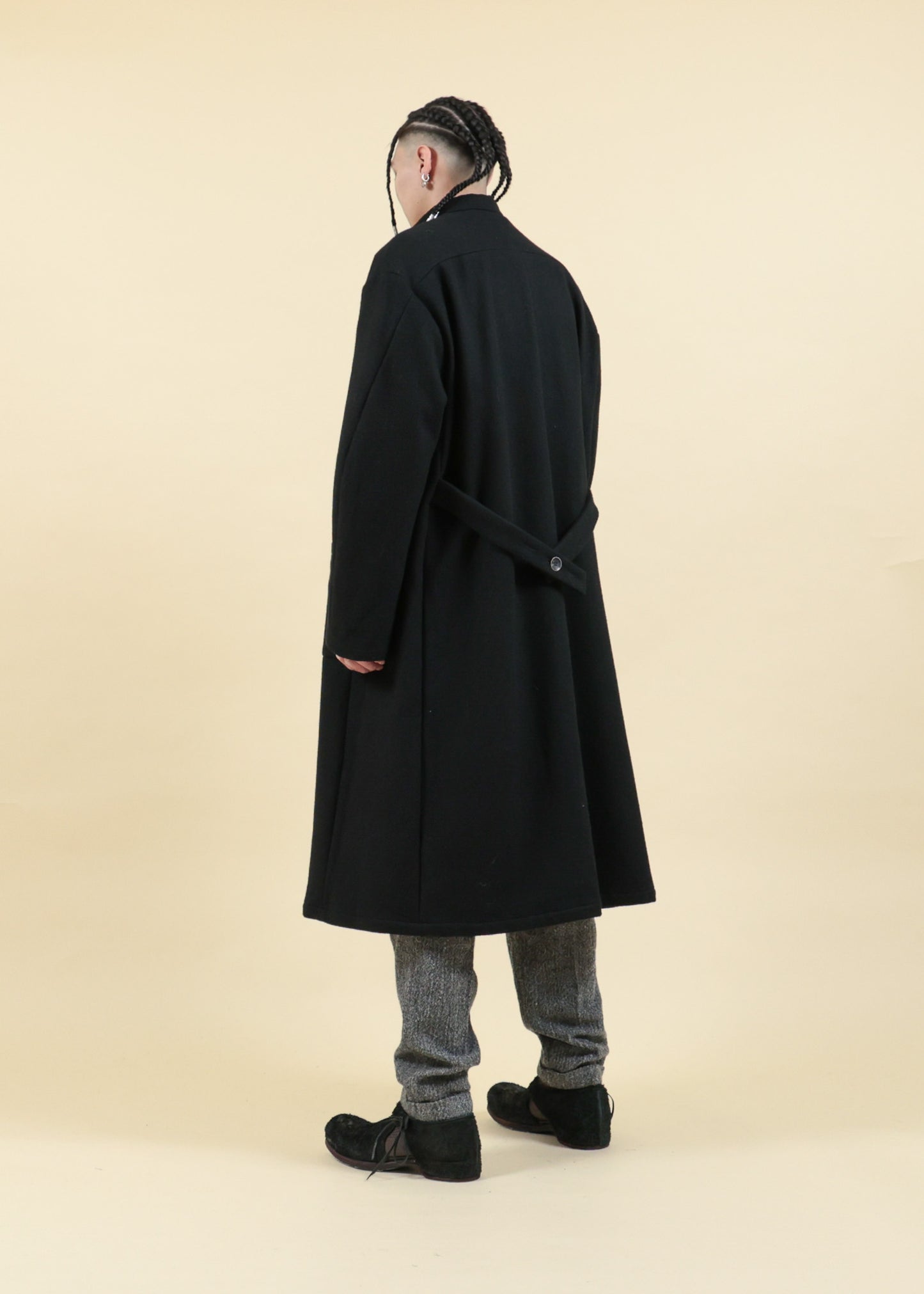 STAND COLLAR LOOSE SILHOUETTE COAT-CO31-MW19_black