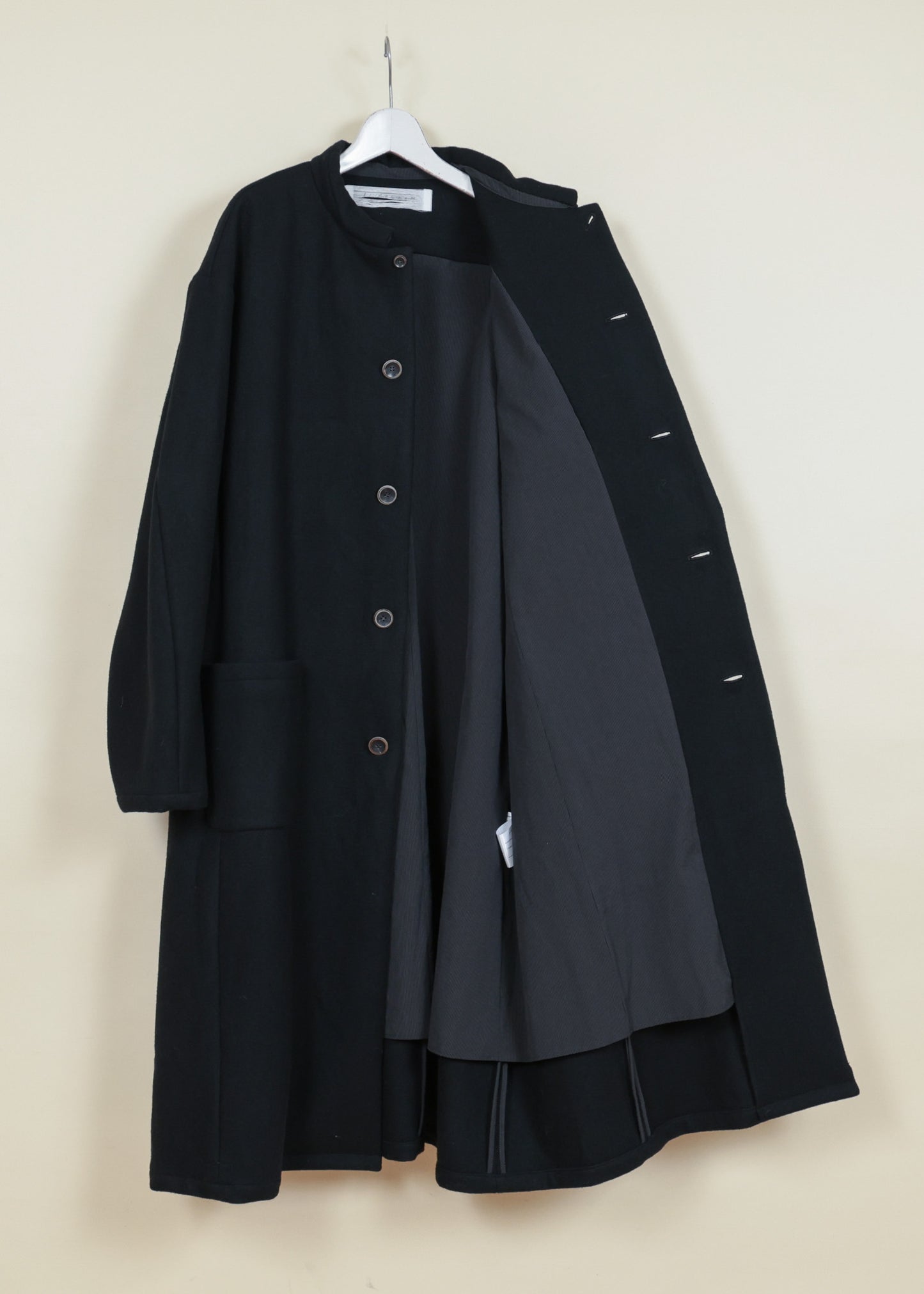 STAND COLLAR LOOSE SILHOUETTE COAT-CO31-MW19_black