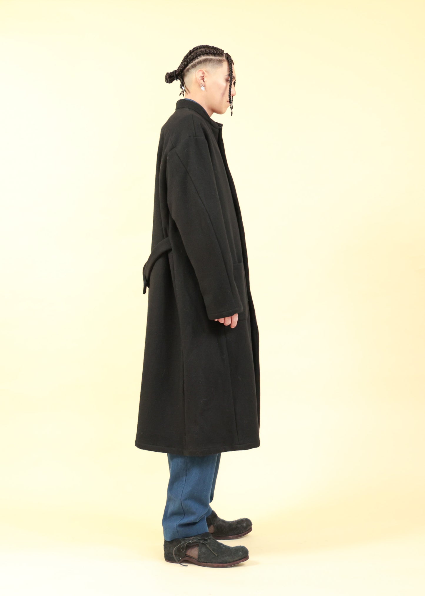 STAND COLLAR LOOSE SILHOUETTE COAT-CO31-MW19_black