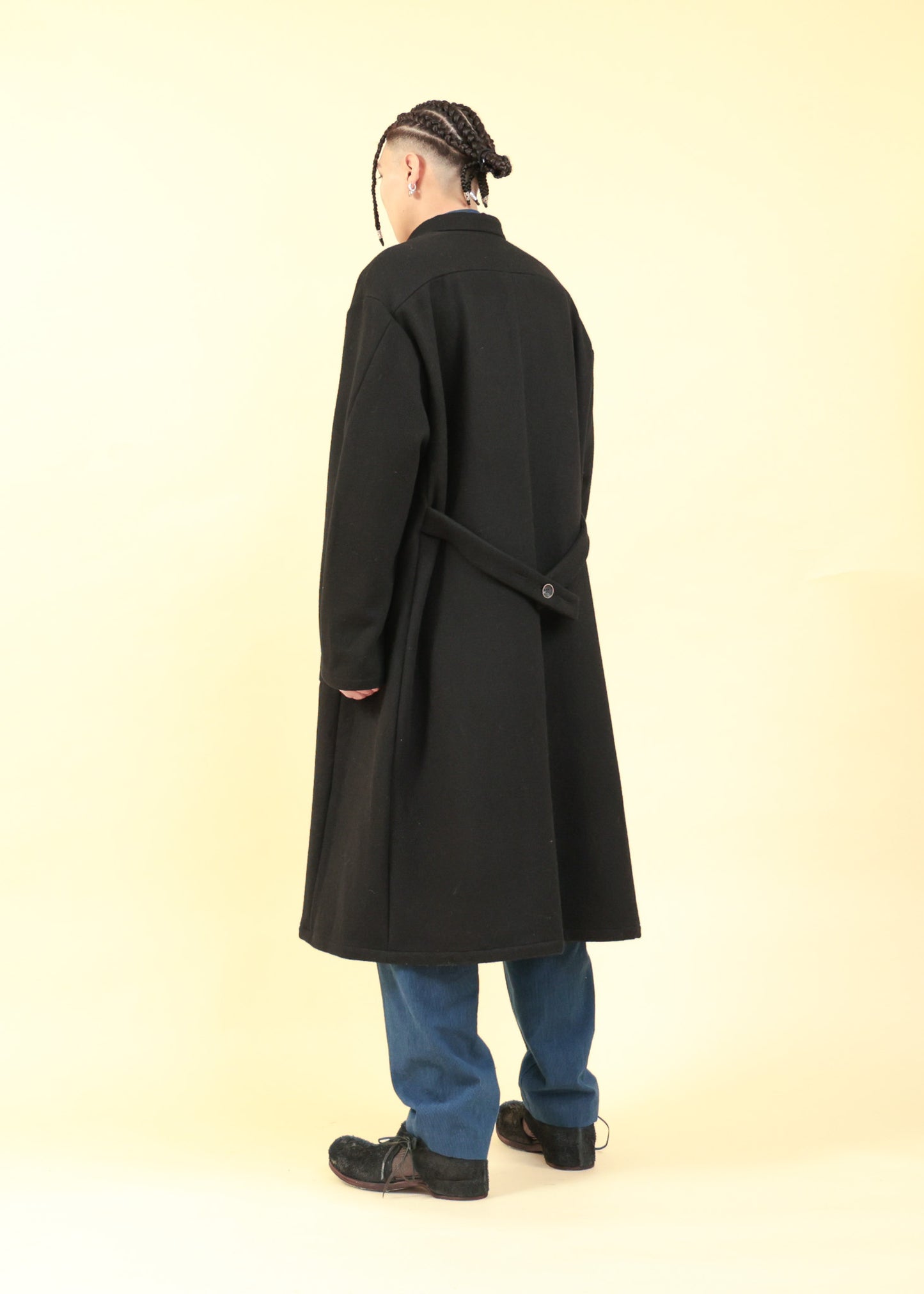 STAND COLLAR LOOSE SILHOUETTE COAT-CO31-MW19_black