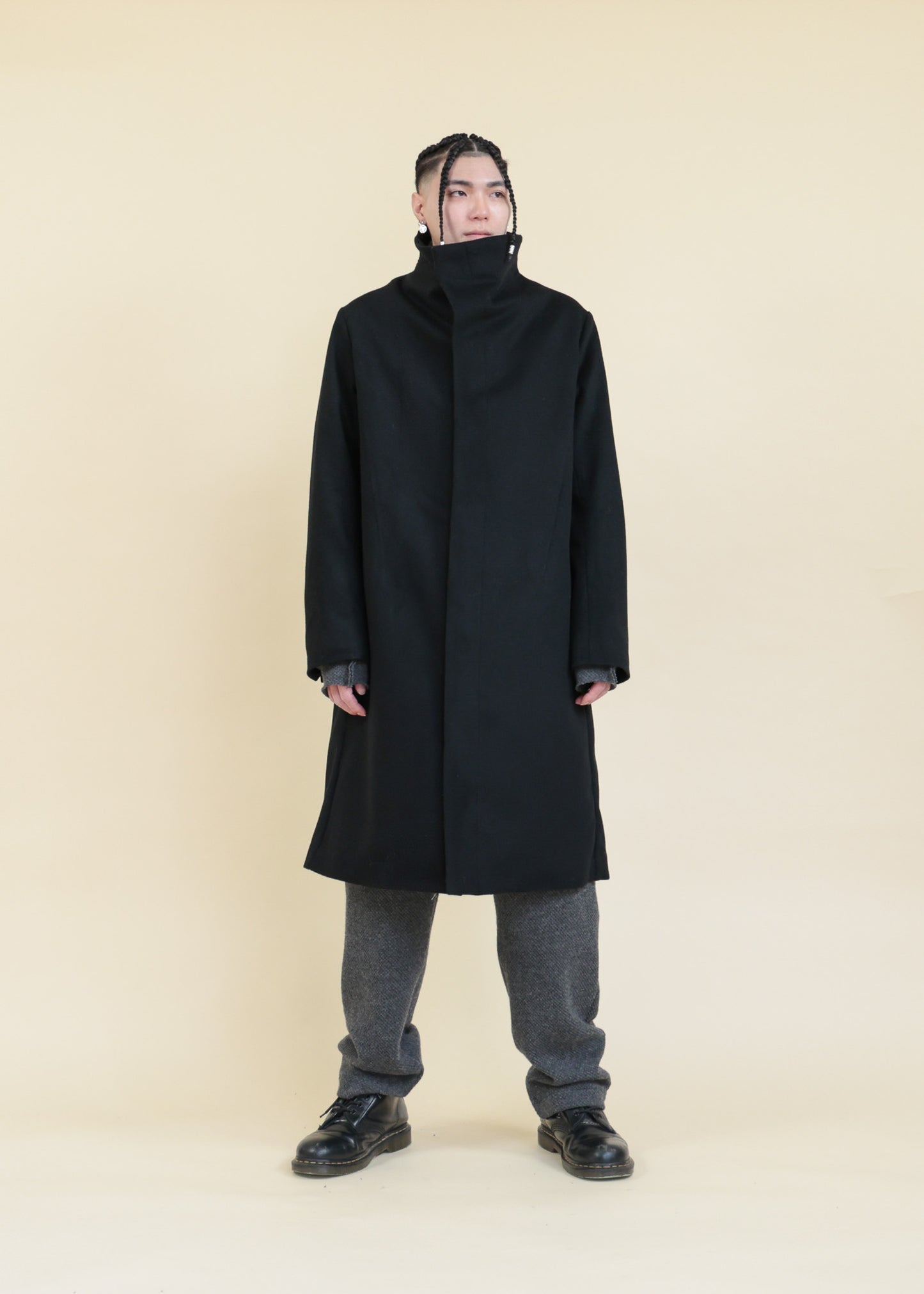 HIGH NECK COAT - CO9-MW19_black