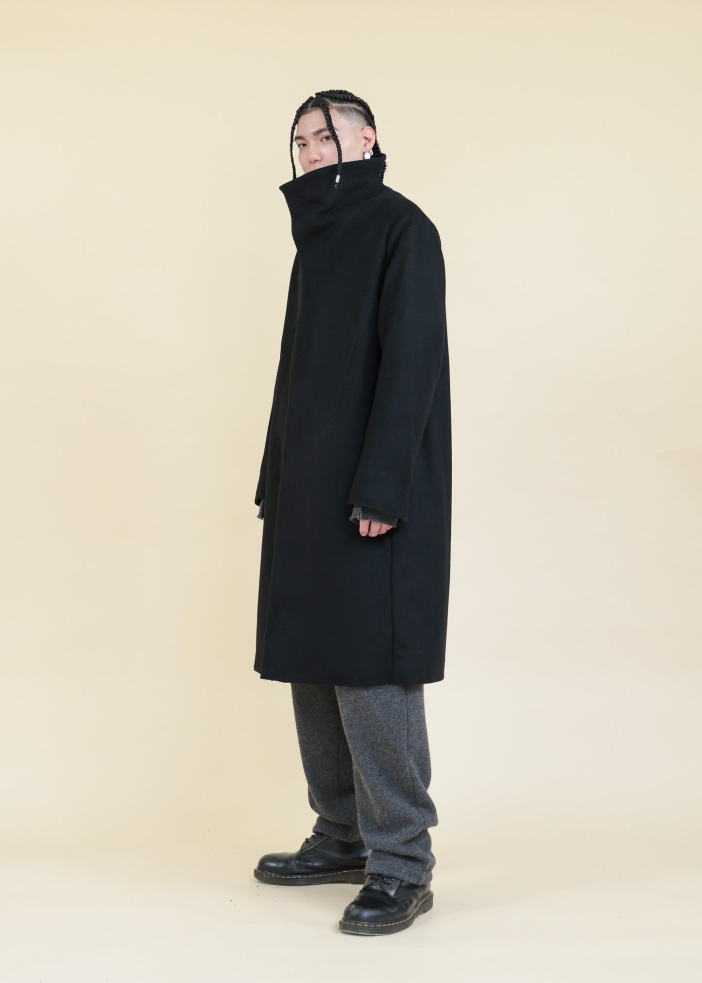 HIGH NECK COAT - CO9-MW19_black