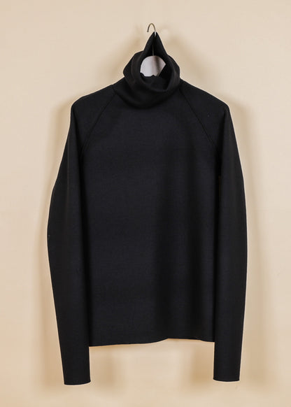 HIGH NECK LONG SLEEVE T-SHIRTS - CT67-MJ31_Black / Charcoal