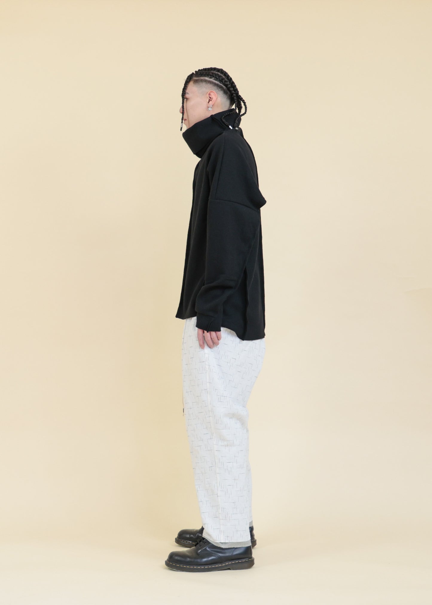 LOOSE SILHOUETTE HIGH NECK L/S T-Shirts-CT69-MJ26_black