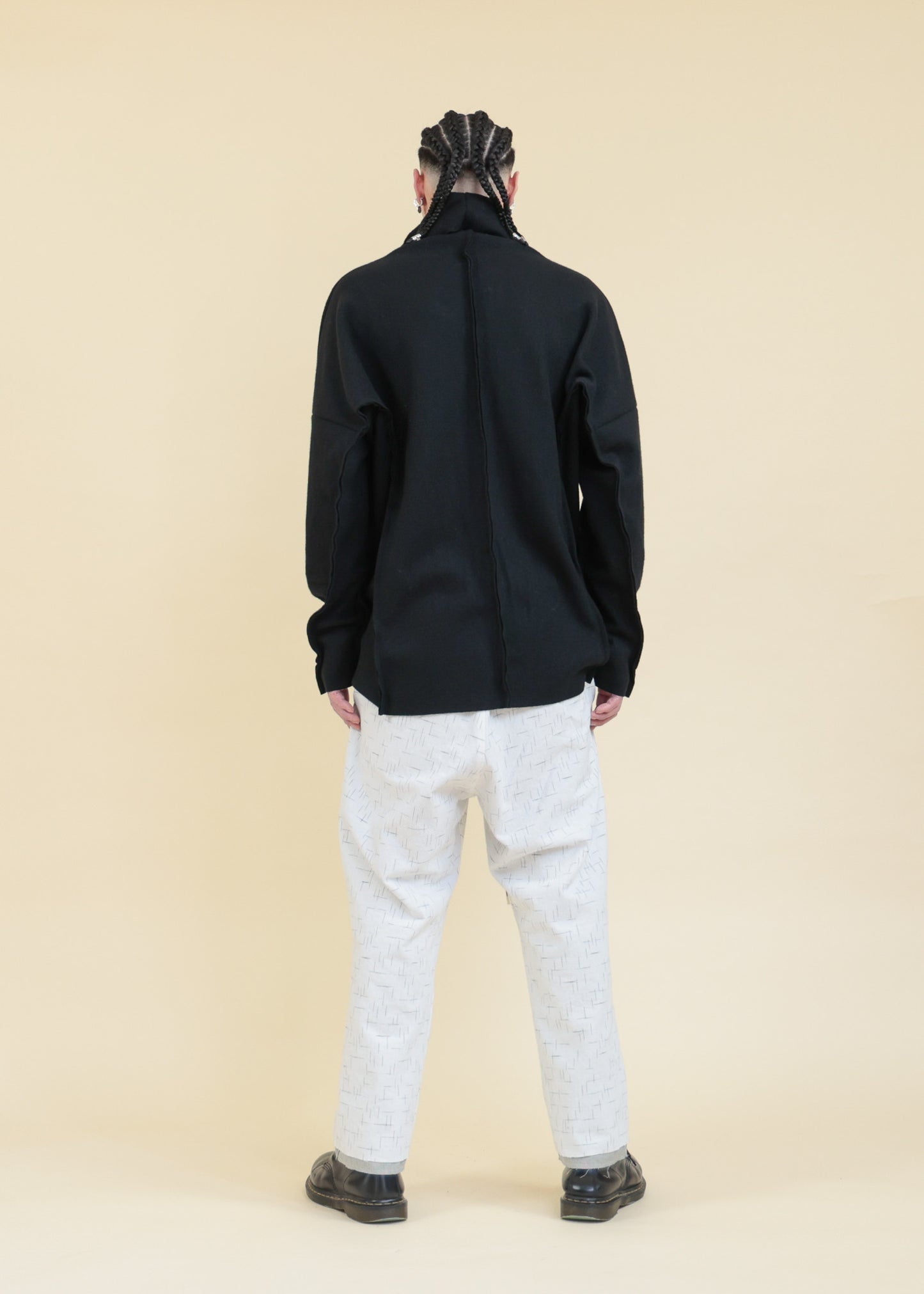 LOOSE SILHOUETTE HIGH NECK L/S T-Shirts-CT69-MJ26_black