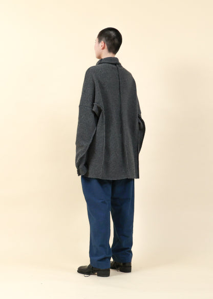 LOOSE SILHOUETTE HIGH NECK L/S T-Shirts-CT69-MJ32_medium gray