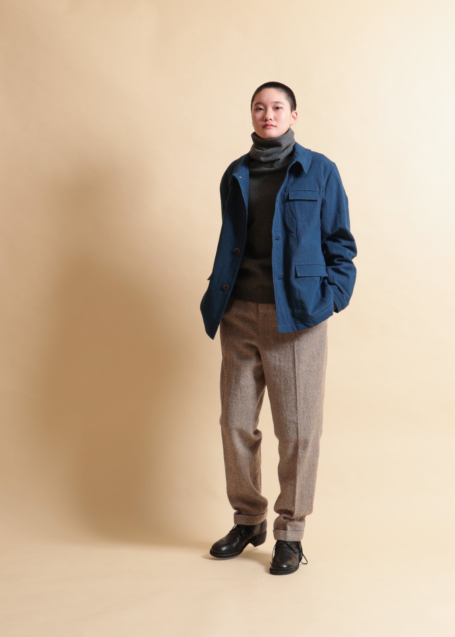 WORK-STYLE JACKET - JK57-LC42_indigo blue