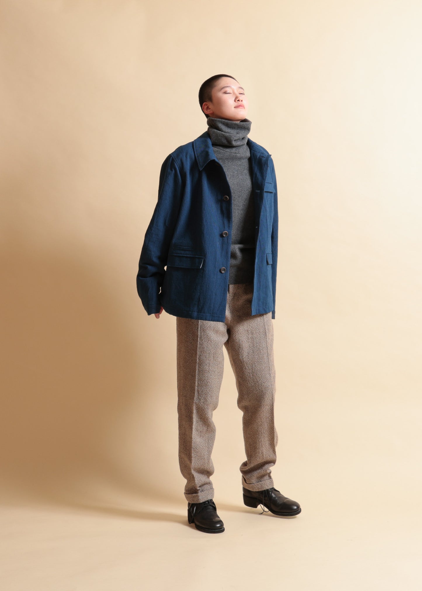 WORK-STYLE JACKET - JK57-LC42_indigo blue