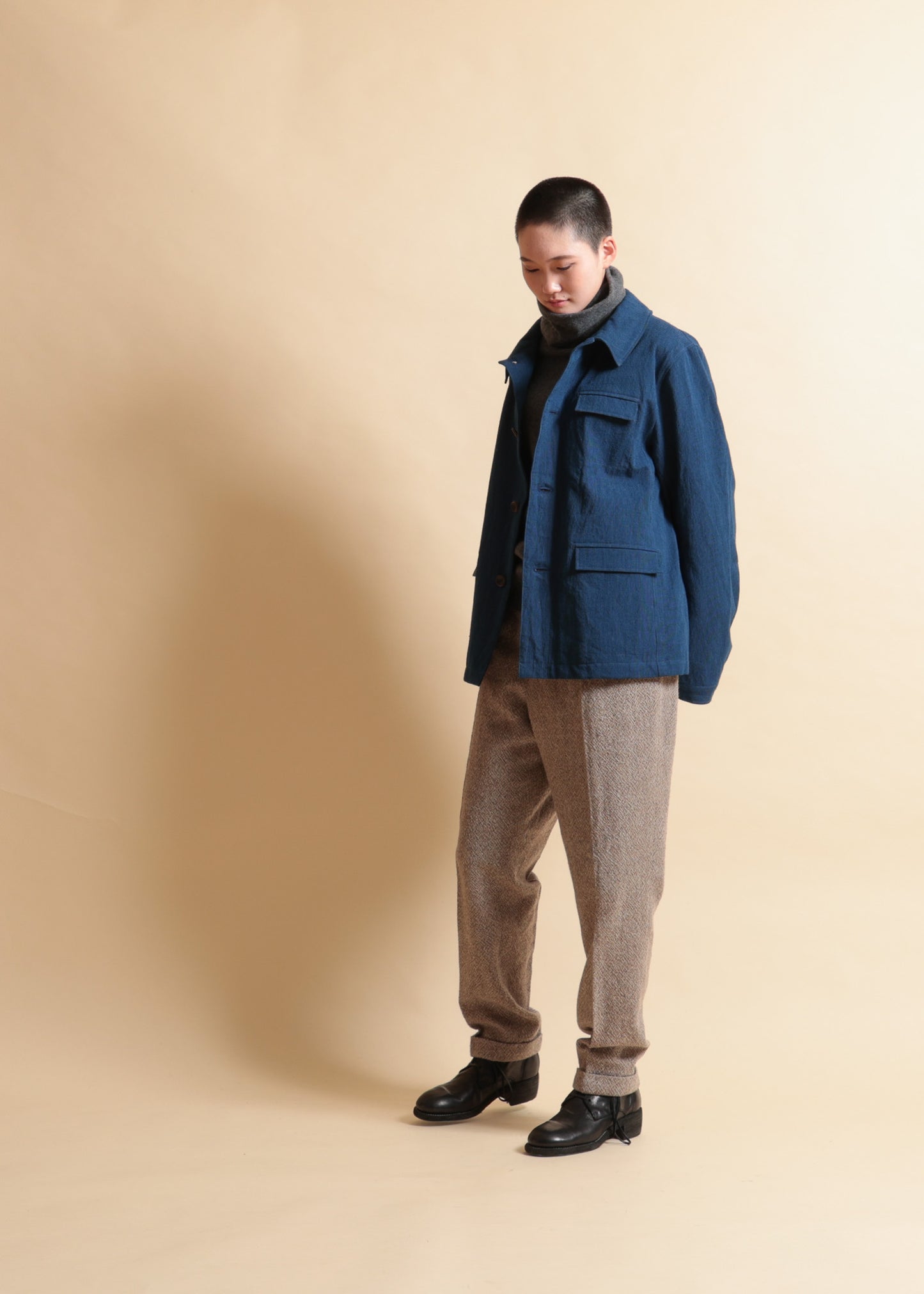 WORK-STYLE JACKET - JK57-LC42_indigo blue