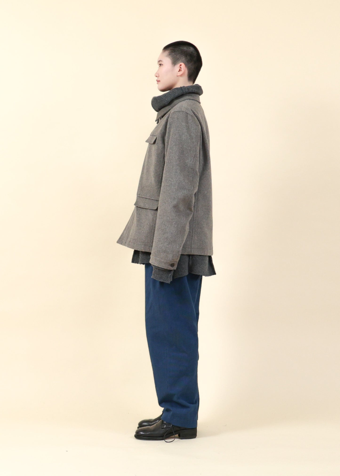 WORK-STYLE JACKET - JK57-MW19_beige gray