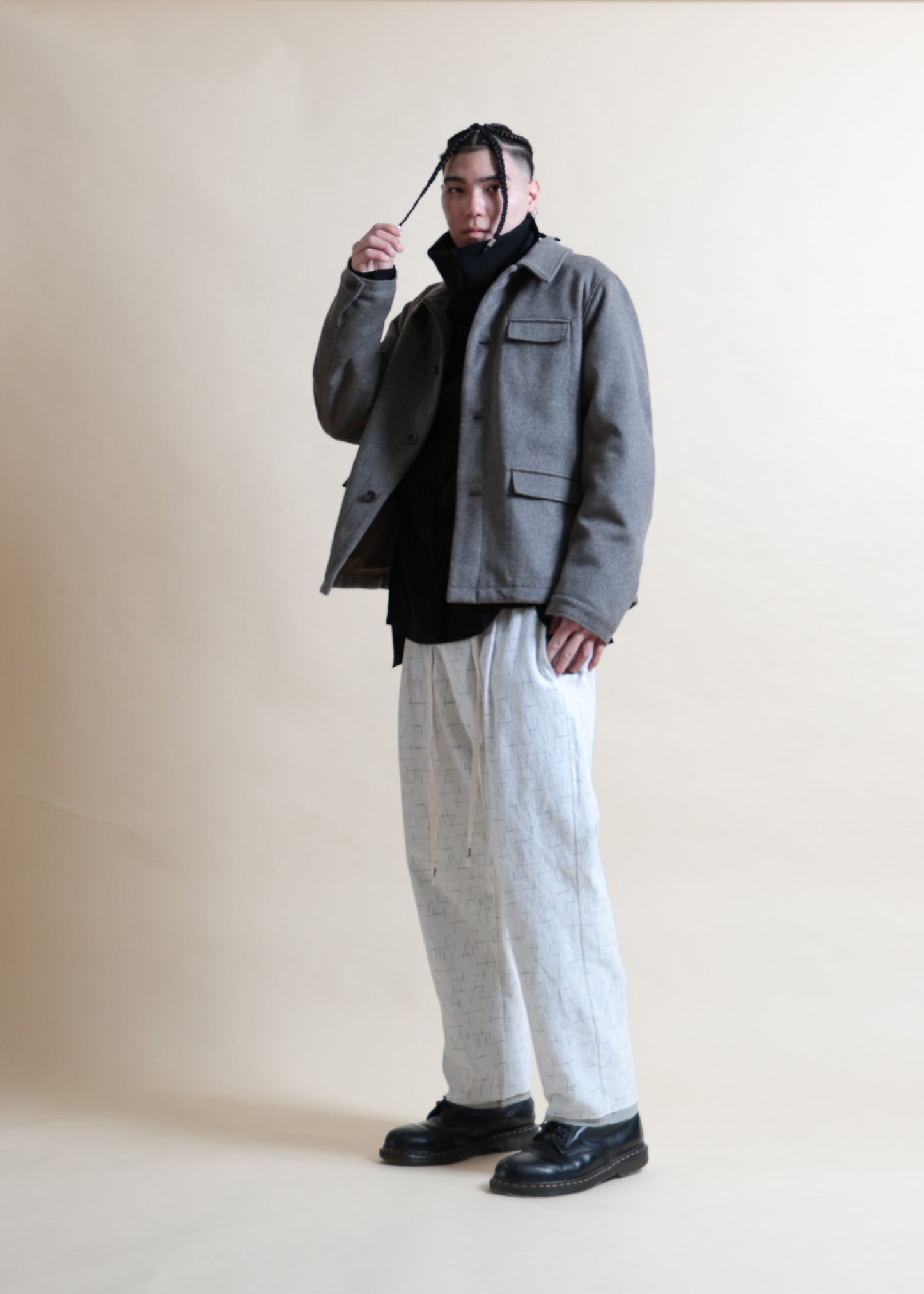 WORK-STYLE JACKET - JK57-MW19_beige gray