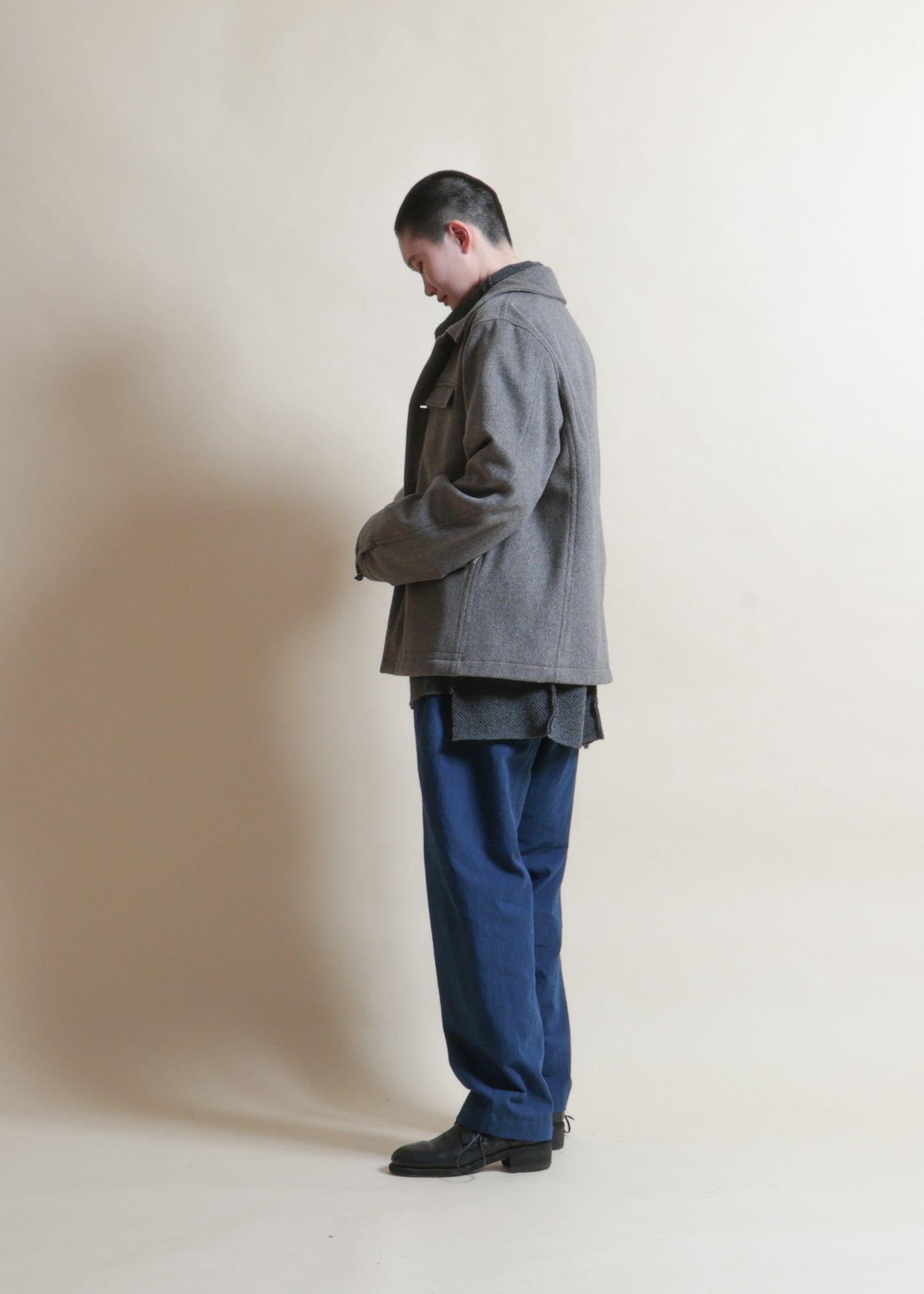 WORK-STYLE JACKET - JK57-MW19_beige gray