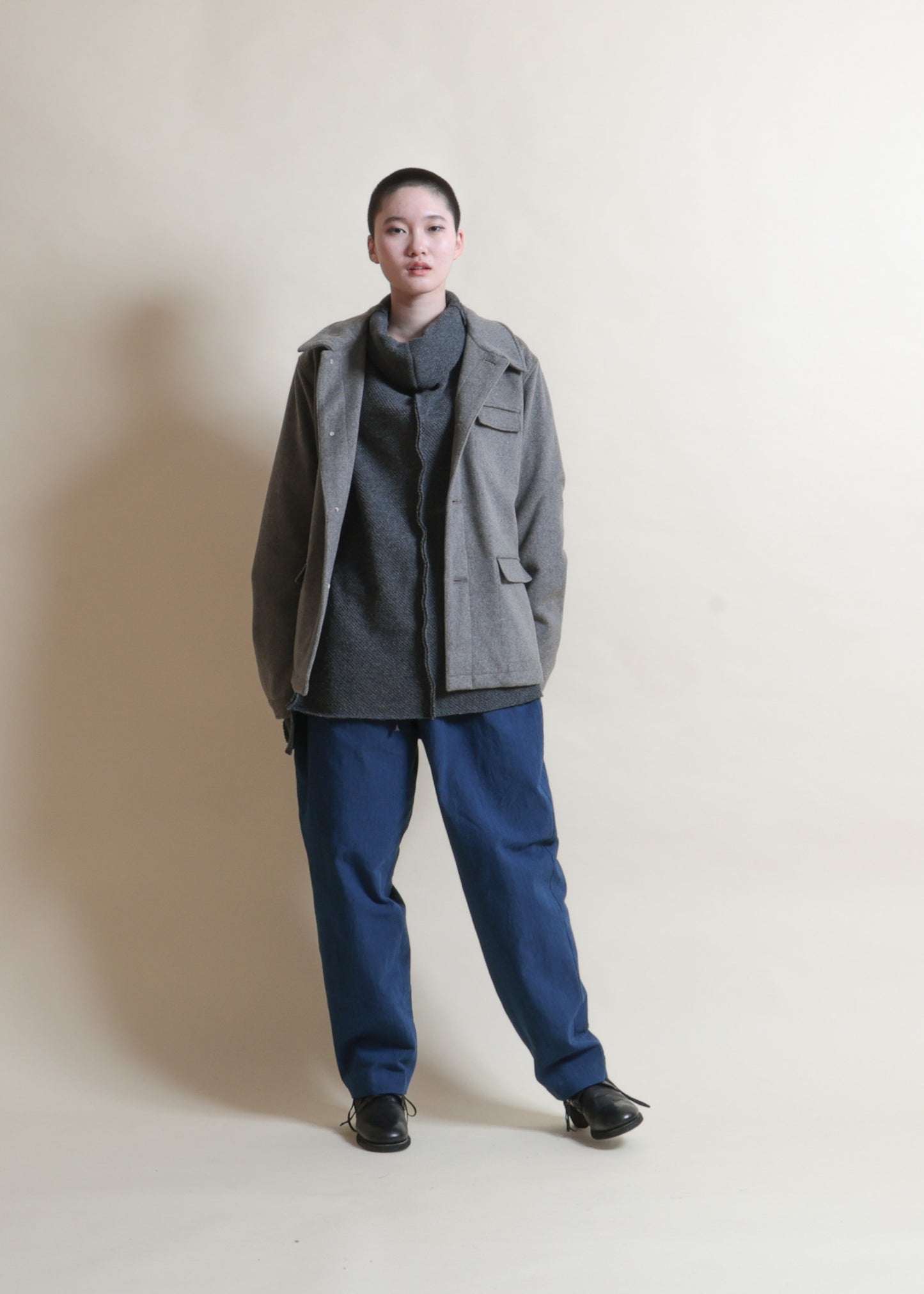 WORK-STYLE JACKET - JK57-MW19_beige gray