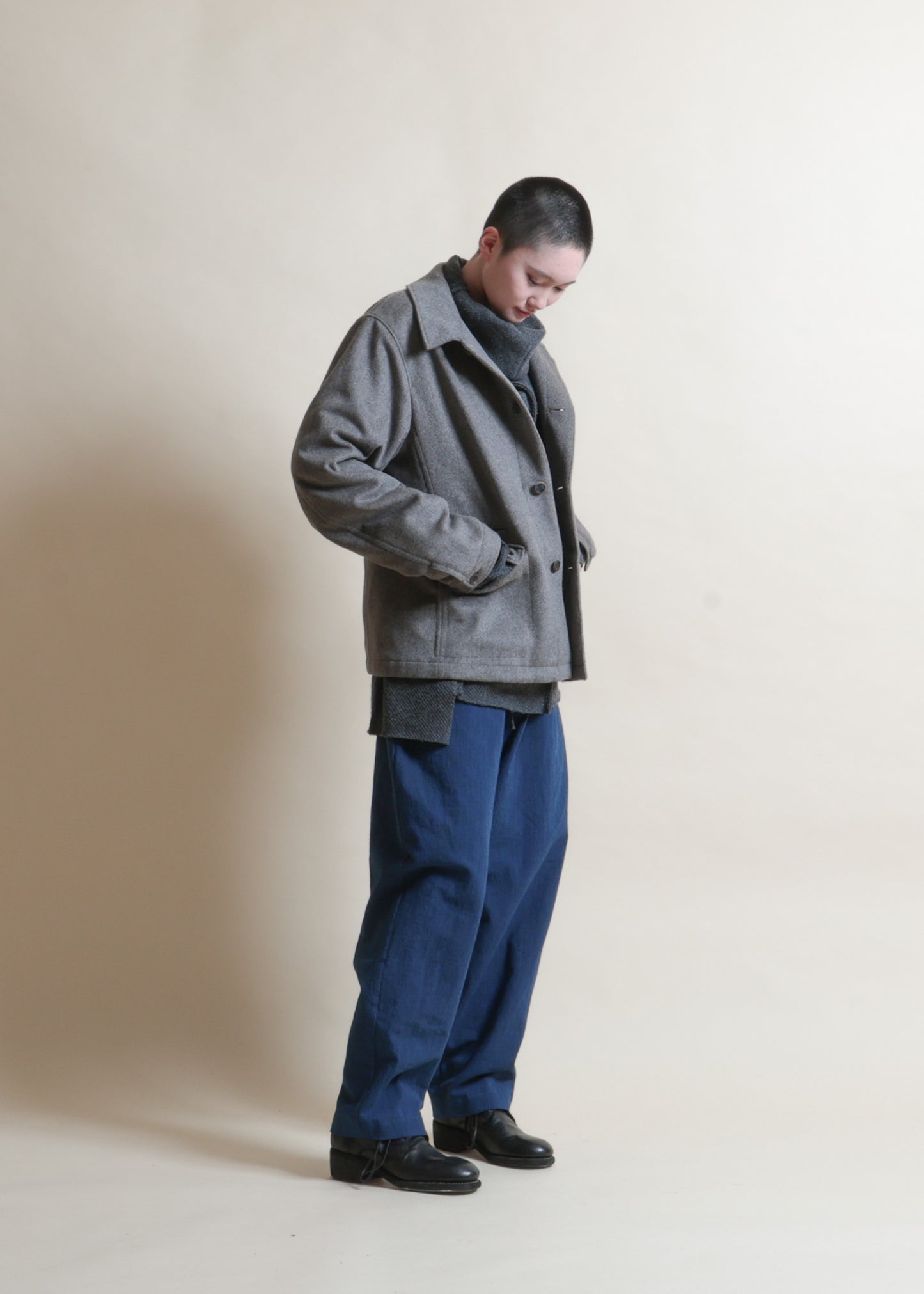 WORK-STYLE JACKET - JK57-MW19_beige gray