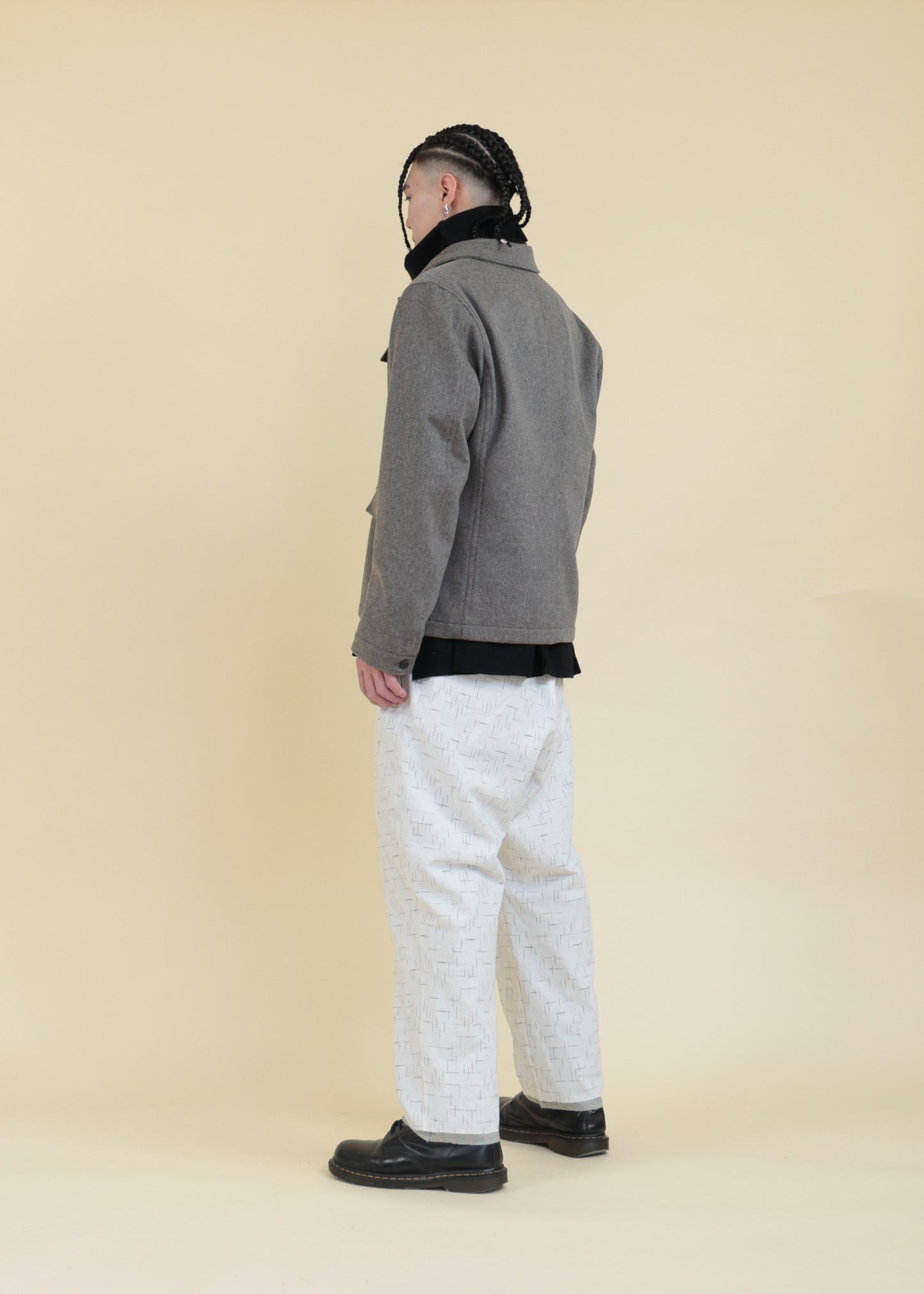 WORK-STYLE JACKET - JK57-MW19_beige gray