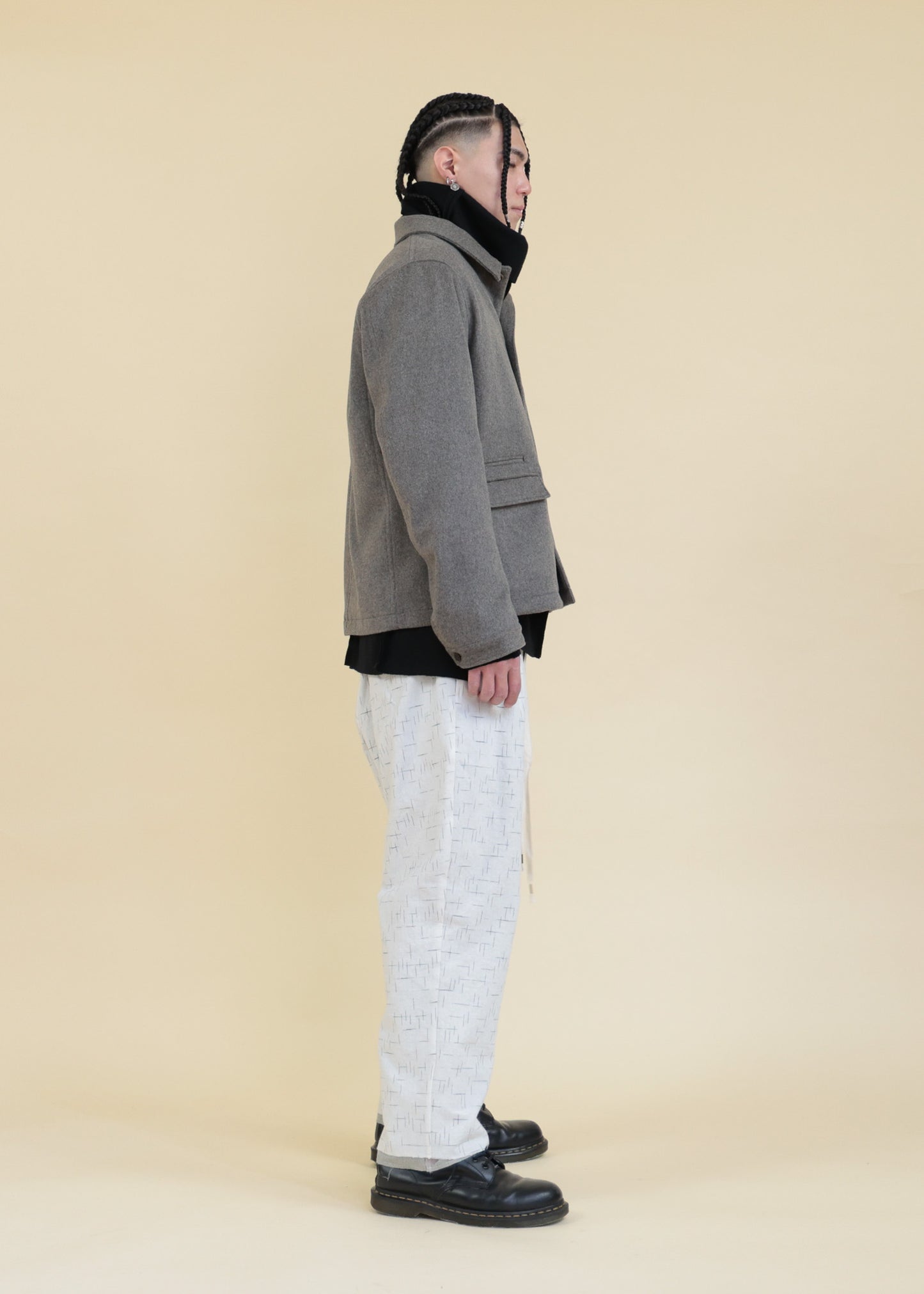 WORK-STYLE JACKET - JK57-MW19_beige gray